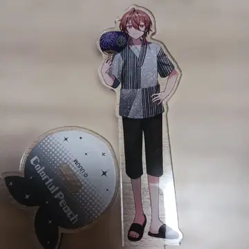 컬러풀 피치 극락탕 아크릴 스탠드 유리