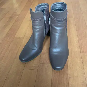 천연 가죽 여성용 숏부츠 브라운 갈색 24.0