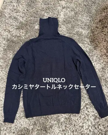 UNIQLO 캐시미어 터틀넥 스웨터 69 네이비 M