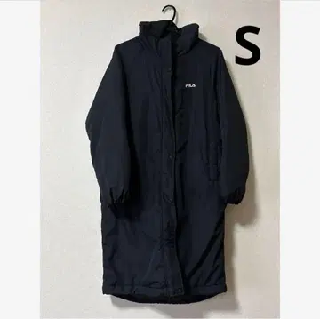 FILA 벤치 코트 여성용 S 블랙 롱 코트