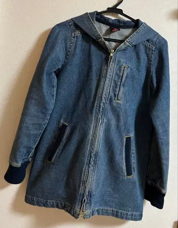 x-girl 후드 부착 데님 자켓 1 사이즈