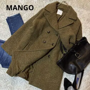 새상품급* MNG MANGO 체스터 코트 더블 네프 트위드
