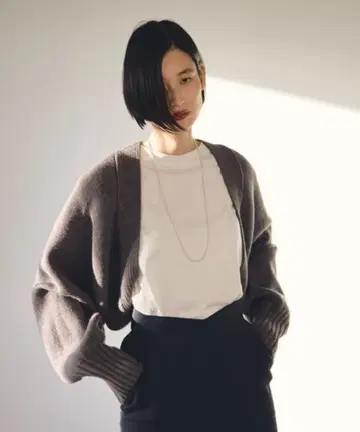 TODAYFUL 더블 페이스 슬리브 니트 울 그레이 F