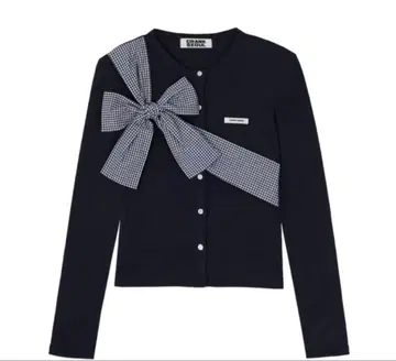 새상품 CRANK Ribbon Tie Knit 가디건