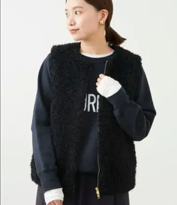 IENA 인조 모피 베스트 23AW