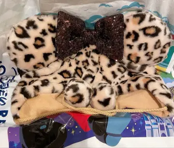 팬캡 모자 미니 리본 레오파드 무늬 디즈니 새상품 레오파드 무늬