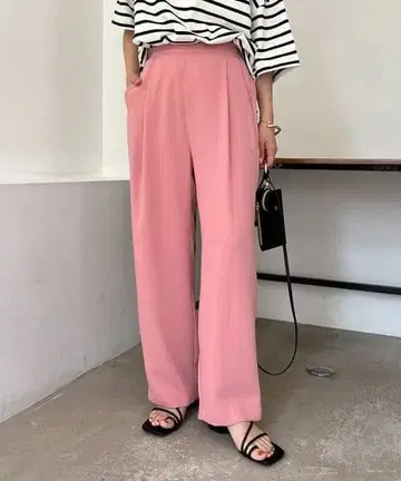 카프레슈 마쥬 턱 핑크 팬츠