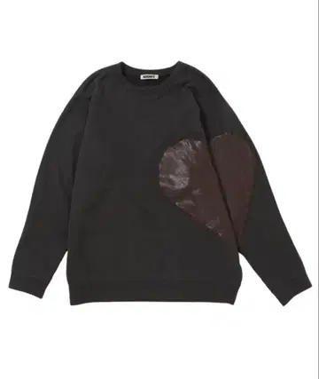 NKNIT 패턴 풀오버 스웨트 차콜 브라운