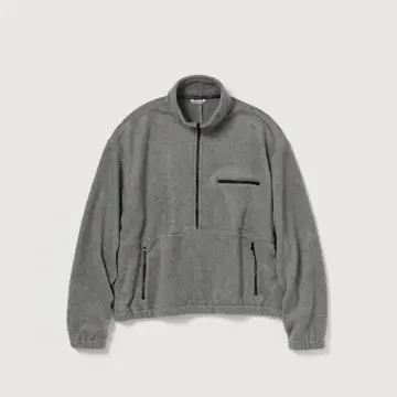 AURALEE PURE SILK FLEECE HALF ZIP P/O