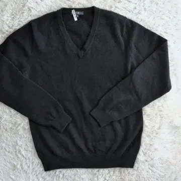 타시마야 블랙 V넥 스웨터 캐시미어 S