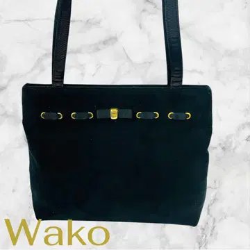 Wako 스웨이드 풍 블랙 토트백