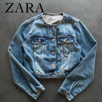 자라 zara 노카라 데님 자켓 g 자켓