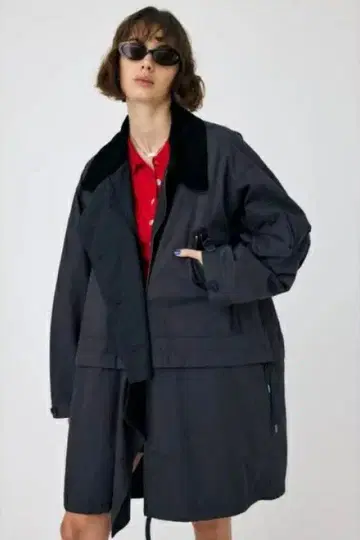 다크 그레이 오버 사이즈 자켓 4way