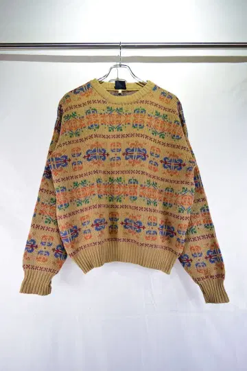 구제 의류 올 패턴 울 니트 스웨터 빈티지 80s 90s