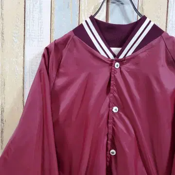 381 나일론 자켓 블루종 USA제 90s 칼리지 로고 자수 XL