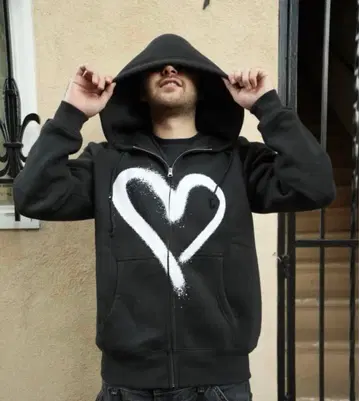 [ board breaker ] HEART ZIP UP HOODIE M