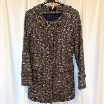 VICKY 노카라 트위드 자켓