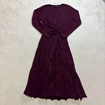 밀크티 버건디 플리츠 원피스 프리 사이즈