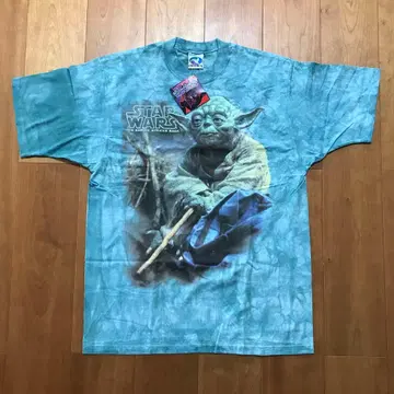 리퀴드 블루 스타워즈 티셔츠 요다 L 빈티지 90s 티