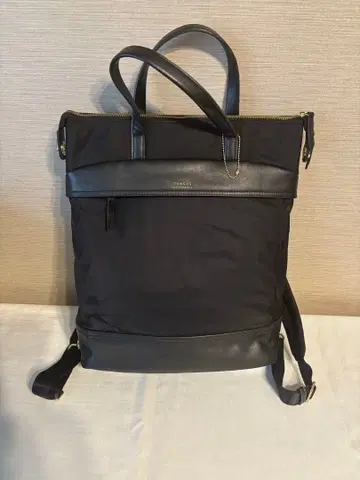 블랙 나일론 가죽 2WAY 백팩