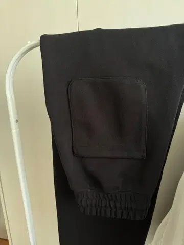 블랙 맨투맨 와이드 팬츠 유니클로 S