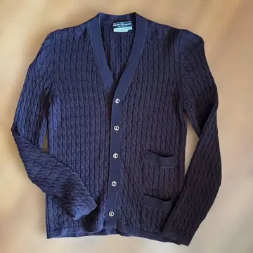 Salvatore Ferragamo 다크 브라운 가디건 M 사이즈