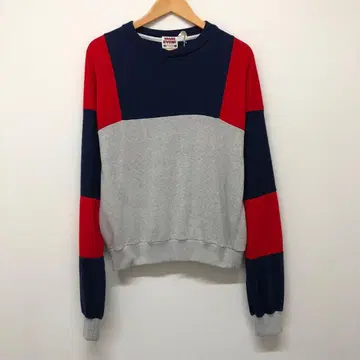 80s 빈티지 멀티 컬러 아크릴 코튼 맨투맨