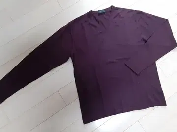 ZANONE 울100% V넥 스웨터 52 퍼플