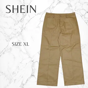 쉬인 루즈핏 무지 캐주얼 와이드 팬츠 XL 일본 사이즈 LL 상당