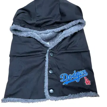 새상품 다저스 넥워머 후드 부착 넥워머 로고 자수 방풍