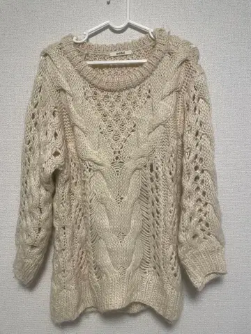 snidel 아이보리 케이블 짜임 니트