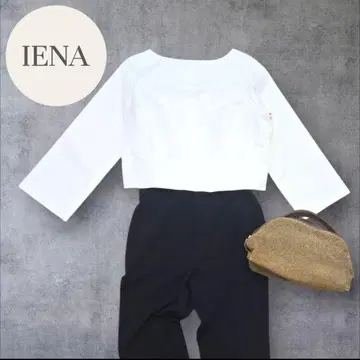 [ 새상품 ] IENA 이에나 보드넥 BIG 슬리브 숏 상의