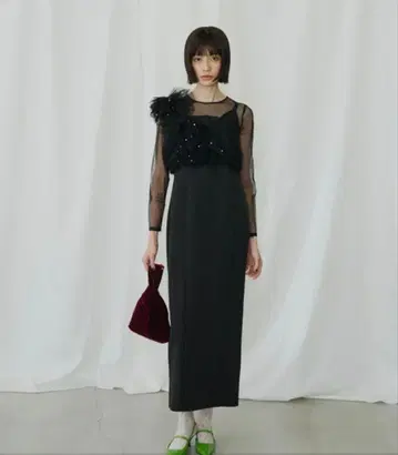 ANDRESD 펄 뷔스티에 드레스 경사용 드레스