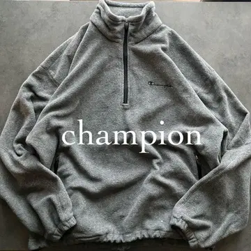 챔피온 Champion 그레이 플리스 자켓 하프 지퍼 XL