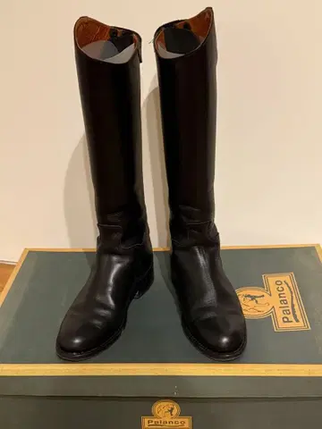 Palanco 블랙 가죽 롱 부츠