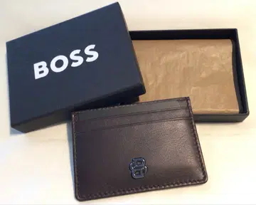 [ 새상품 박스 포함 ] 독일제 BOSS 카드 케이스 다크 브라운