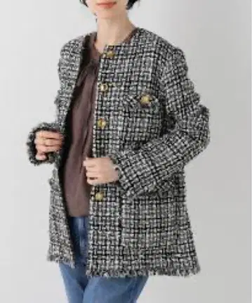 La TOTALITE 새상품급 고년식 테이프 트위드 자켓 트위드 금