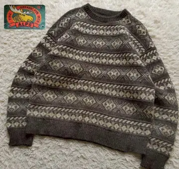 90년대 USA ALPS 알프스 노르딕 무늬 울 니트 스웨터