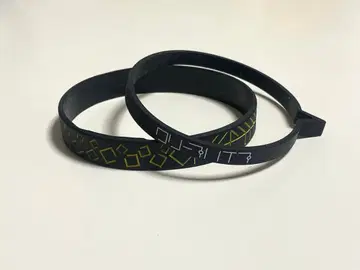크리프하이프 러버 밴드 2개 세트 블랙 기하학 패턴
