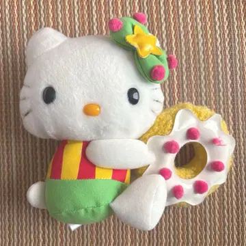 헬로키티 도넛 봉제 인형 헤이세이 레트로