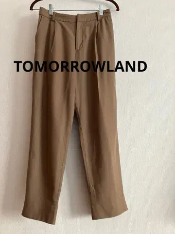 투모로우랜드 울 99% 안감 부착 따뜻한 팬츠 뒷부분 밴딩