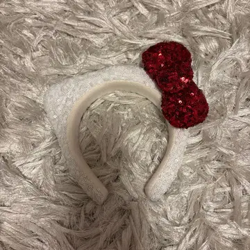 키티 스팽글 머리띠