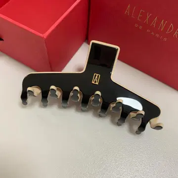 ALEXANDRE DE PARIS 헤어 클립 블랙/베이지