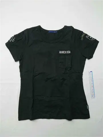 아비렉스 밀리터리 포켓 T셔츠 블랙 계열 여성용
