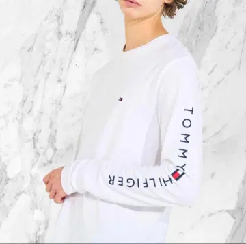 TOMMY 숄더 로고 롱 슬리브 T셔츠 롱T