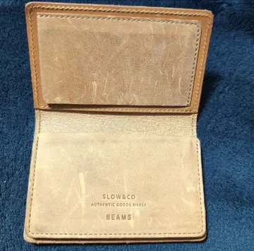 BEAMS 명함지갑 빔즈 브라운