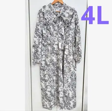 보타이 프릴 원피스 트와르 드 주이 패턴 4L