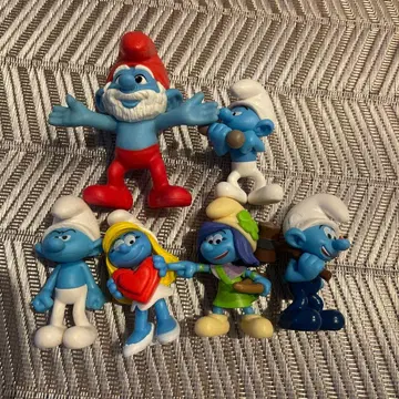 스머프 Smurf 완구 피규어 장식 입상 6점 덤 1점