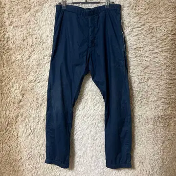 DIRK BIKKEMBERGS 네이비 경량 팬츠 허리밴딩 포켓