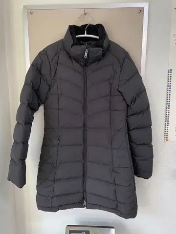 블랙 롱 다운 자켓